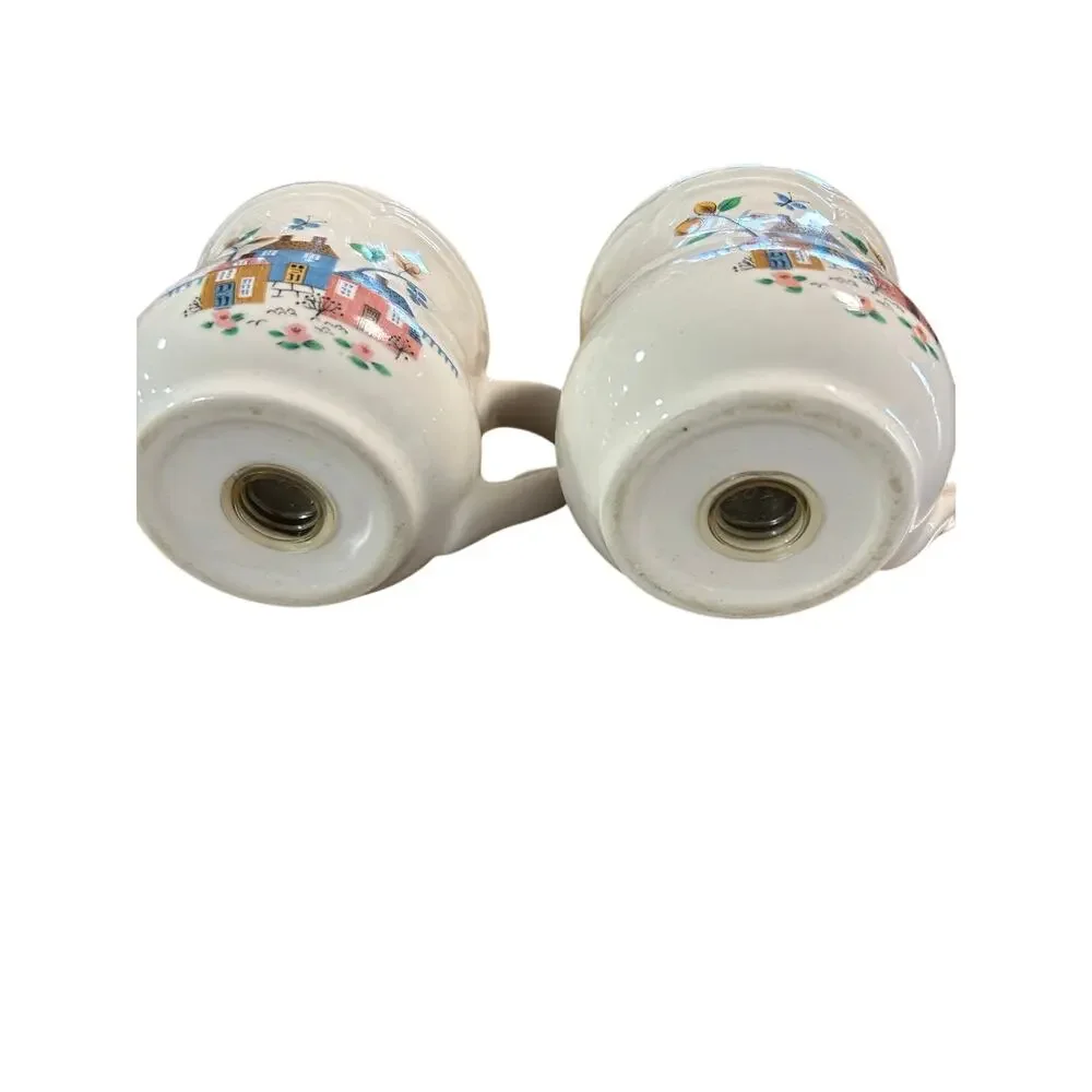 Vintage Heartland Salt & Pepper Shakers Mug Handle Cottage Farmhouse